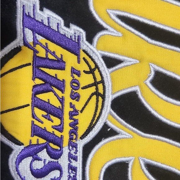 NBA Lakers Black and Yellow Women's Crew Neck Sweater - Picture 6 of 10